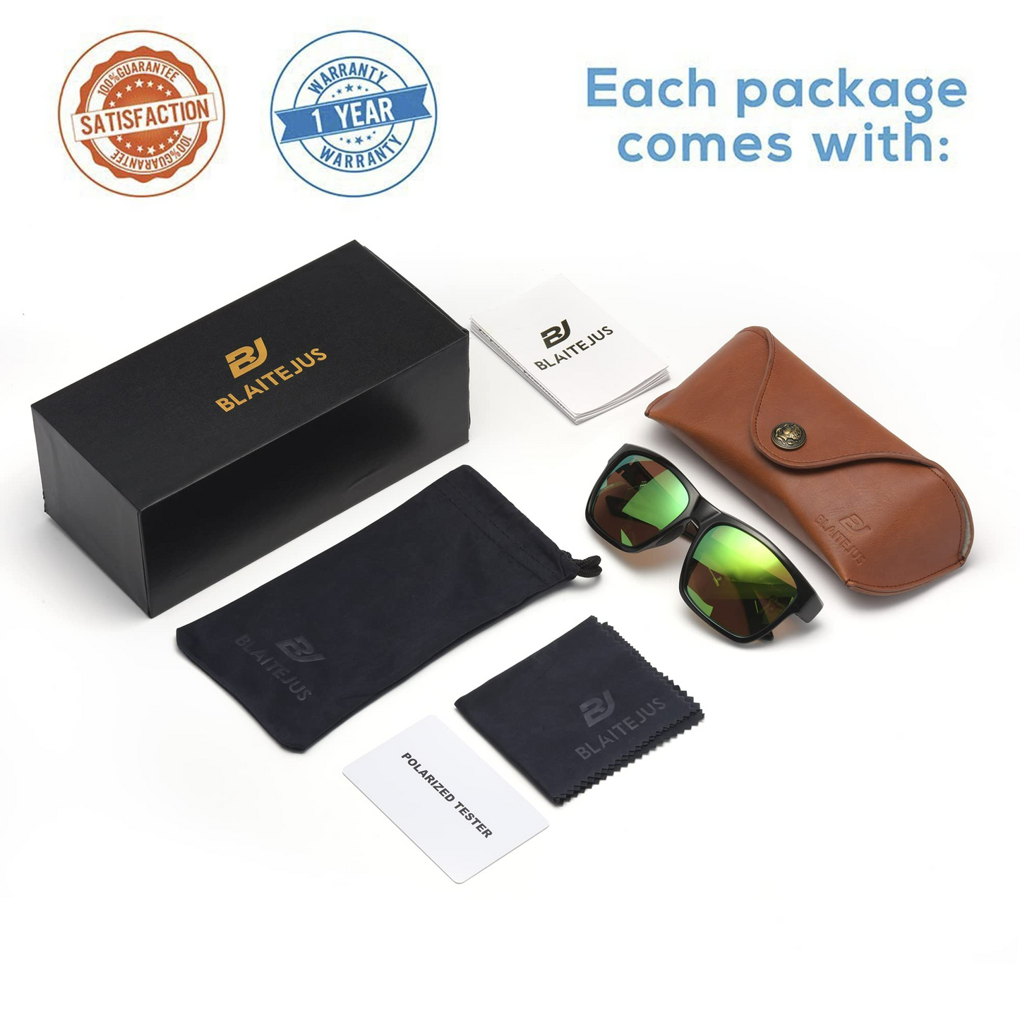 Polarized Sports Sunglasses for Men Women Fishing Driving Running Cycling Hiking Golf Sun Glasses BJ610-2