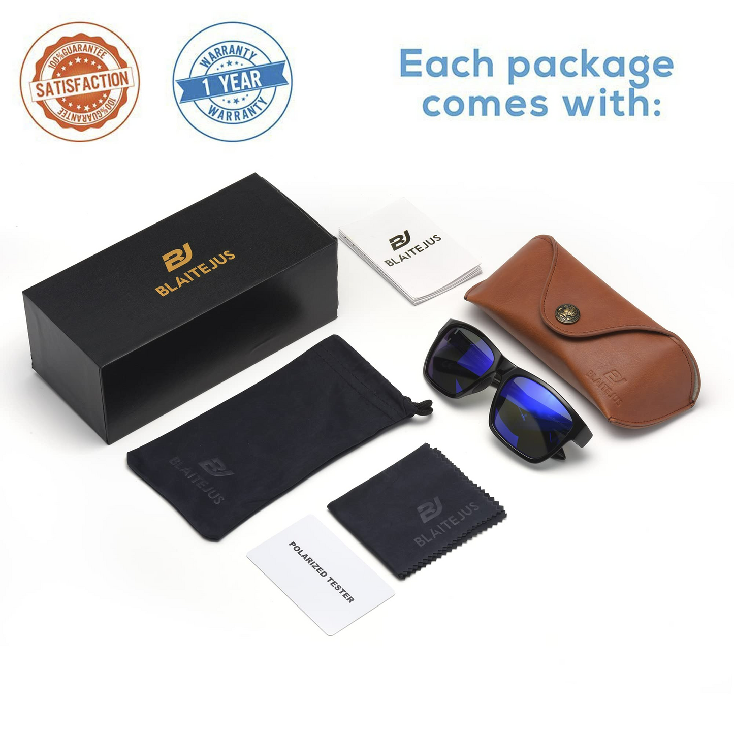 Polarized Sports Sunglasses for Men Women Fishing Driving Running Cycling Hiking Golf Sun Glasses BJ610-1